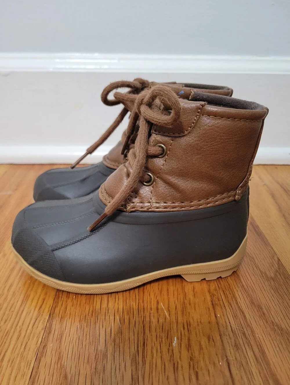 Sperry Port Little Kids Toddler Duck Boot Size 8 Unisex Boys Girls Brown Winter